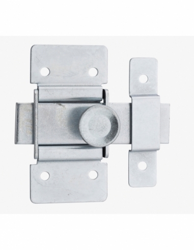 Targette pour porte de meuble, acier, pêne plat 21mm, zingué - THIRARD Targette