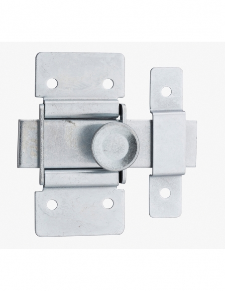 Targette pour porte de meuble, acier, pêne plat 21mm, zingué - THIRARD Targette