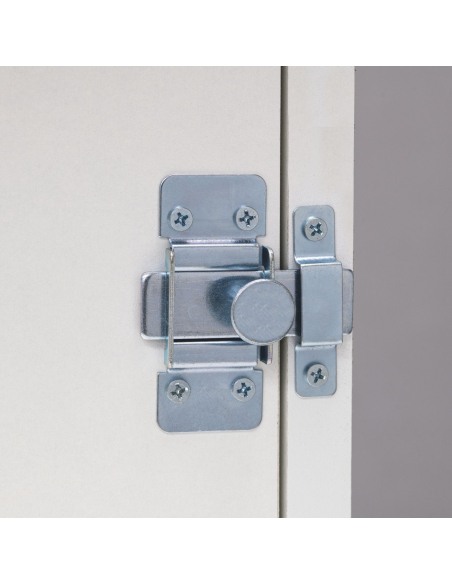 Targette pour porte de meuble, acier, pêne plat 21mm, zingué - THIRARD Targette