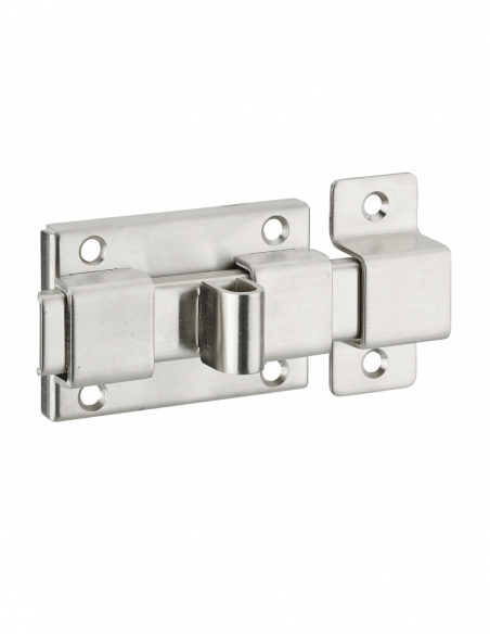 Targette pêne plat pour porte de meuble, 65mm, inox - THIRARD Targette