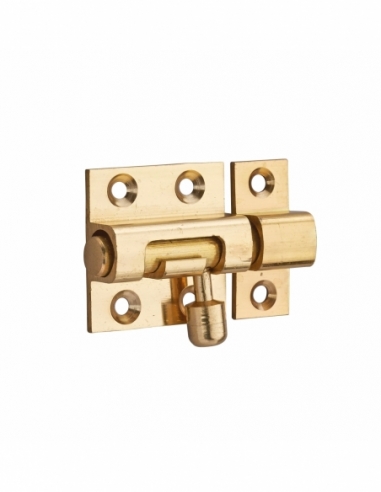 Targette pour porte de meuble, laiton, pêne Ø 8mm, 30x30mm - THIRARD Targette