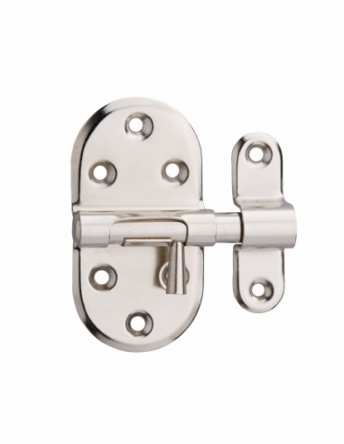 Targette pour porte de meuble, acier, pêne Ø 9mm, nickelé - THIRARD Targette