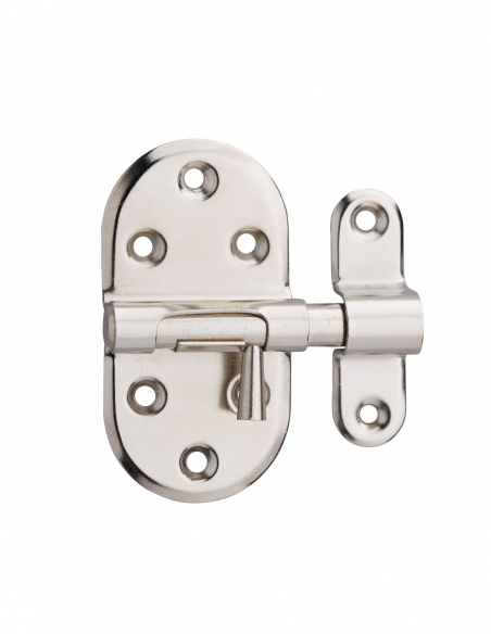 Targette pour porte de meuble, acier, pêne Ø 9mm, nickelé - THIRARD Targette