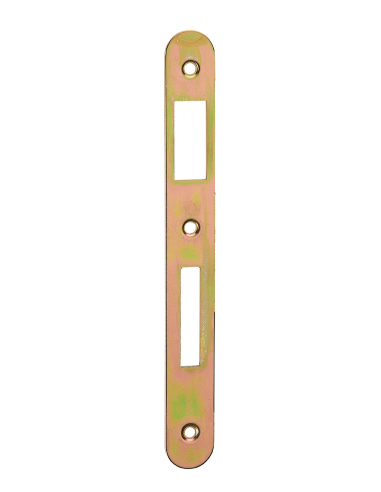 Gâche pour serrure à encastrée zinguée à bouts ronds, sans traine, hauteur 170mm - THIRARD Gâche de porte