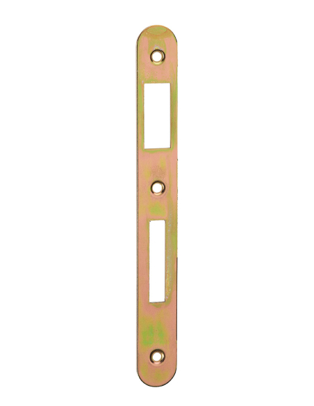 Gâche pour serrure à encastrée zinguée à bouts ronds, sans traine, hauteur 170mm - THIRARD Gâche de porte