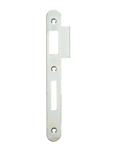 Gâche pour serrure à encastrée zinguée à bouts ronds, avec traine 2cm, hauteur 170mm - THIRARD Gâche de porte