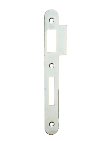 Gâche pour serrure à encastrée zinguée à bouts ronds, avec traine 2cm, hauteur 170mm - THIRARD Gâche de porte