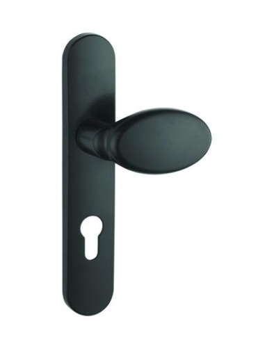 Ensemble de poignées pour porte palière Sultane trou de cylindre, carré 7mm, entr'axes 195mm, anthracite - THIRARD Poignée