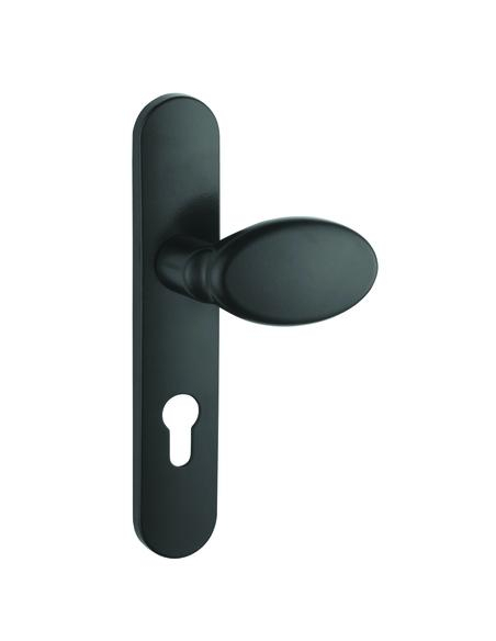Ensemble de poignées pour porte palière Sultane trou de cylindre, carré 7mm, entr'axes 195mm, anthracite - THIRARD Poignée