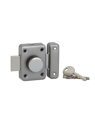 Verrou à bouton Alouette pour porte intérieure, 50mm, acier, chromé brillant - THIRARD Verrou de meuble