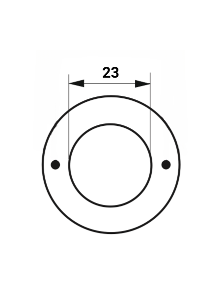 Rosace pour cylindre Ø23mm, laiton - THIRARD Rosace