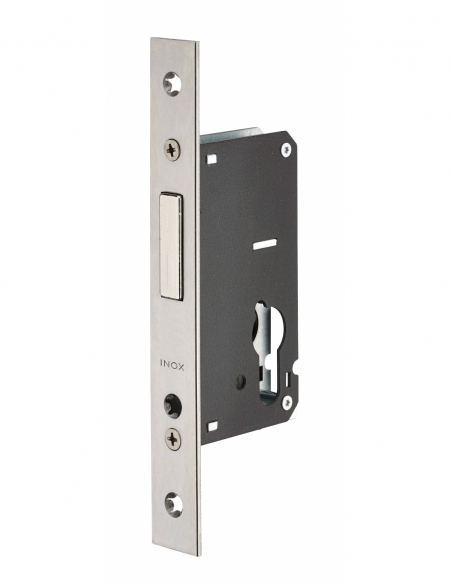 Boitier de serrure encastrable à cylindre pour porte d'entrée, axe 37mm, bouts carrés, pêne dormant seul - THIRARD FBA