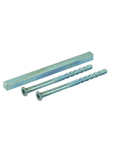 Ensemble de poignées pour salle de bain/toilette Sultane à condamnation, carré 7mm, entr'axes 195mm, argent - THIRARD Poignée