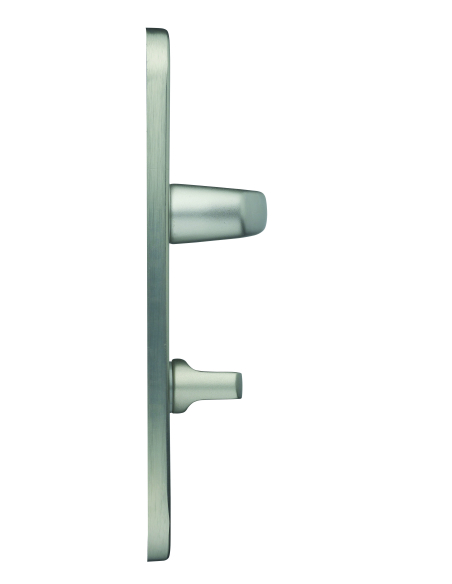 Ensemble de poignées pour salle de bain/toilette Sultane à condamnation, carré 7mm, entr'axes 195mm, gris - THIRARD Poignée