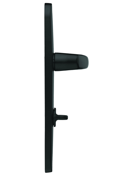 Ensemble de poignées pour salle de bain/toilette Sultane à condamnation, carré 7mm, entr'axes 195mm, noir - THIRARD Poignée