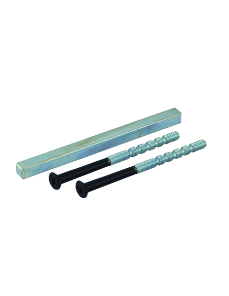 Ensemble de poignées pour salle de bain/toilette Sultane à condamnation, carré 7mm, entr'axes 195mm, noir - THIRARD Poignée