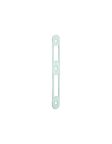 Gâche pour serrure à encastrée zinguée à bouts ronds, sans traine, hauteur 170mm - THIRARD Gâche de porte