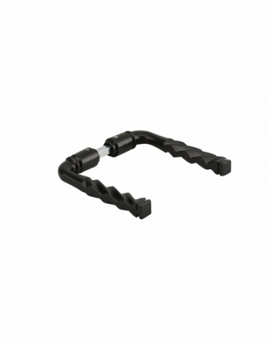 Paire de béquilles fil torsadé pour porte, carré 7 x 70mm, fourreau adaptateur 8mm, laqué noir - THIRARD FBA