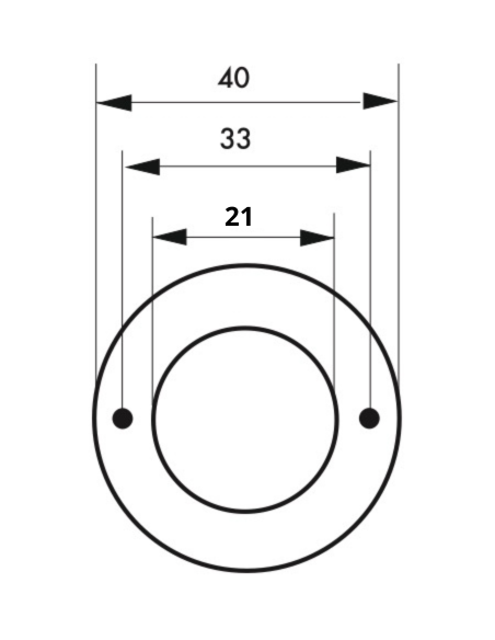 Rosace de finition pour cylindre Ø21mm, laiton - THIRARD Accessoires de cylindre