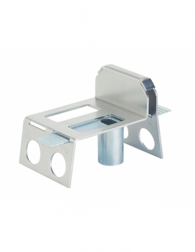 Sabot à sceller pour porte, glissière réglable, acier - SERRUPRO Patte de fixation