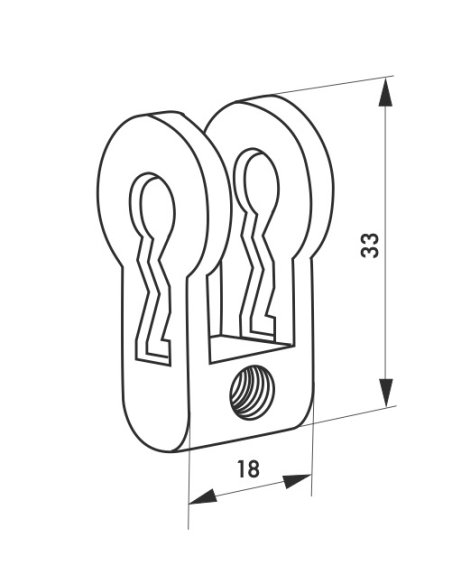 Adaptateur à clé pour serrure à encastrer à cylindre profilé européen Accessoires de serrure encastrable