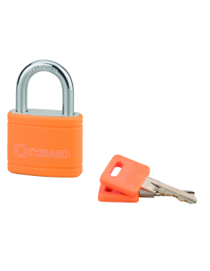 Cadenas à clé Maxium Color Orange, intérieur, aluminium, 40mm, 2 clés - THIRARD Cadenas à clé
