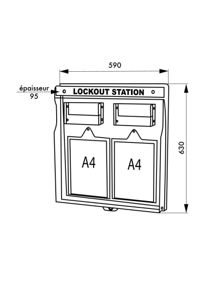 Armoire de consignation procédure, H 630mm × L 585mm × P 100mm – Thirard Consignation