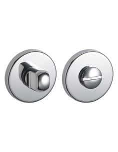 Paire de rosaces rondes Luxor/Maxima, Ø50mm, à condamnation, chromé brillant - THIRARD Rosace