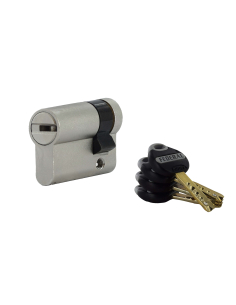 Demi-cylindre de serrure Federal , 30x10mm, nickel, anti-arrachement, anti-perçage, 4 clés - THIRARD Demi-cylindres