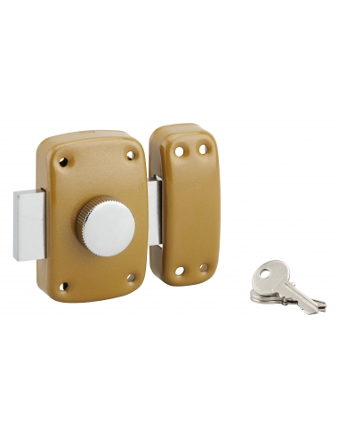 Verrou à bouton, cylindre Ø23 x 45 mm, 3 clés - SP FBA