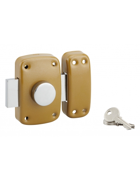 Verrou à bouton, cylindre Ø23 x 45 mm, 3 clés - SP FBA