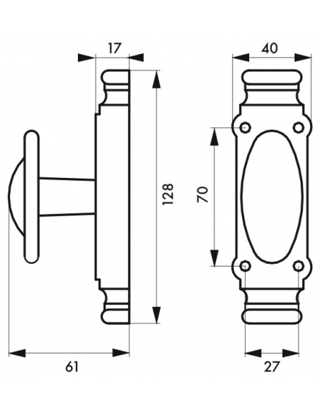 Boitier de crémone pour fenêtre, fonte, en applique pour tringle apparente - THIRARD FBA