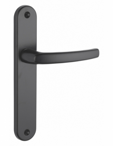 Ensemble de poignées pour porte intérieure Sultane sans trou, carré 7mm, entr'axes 195mm, noir - THIRARD FBA