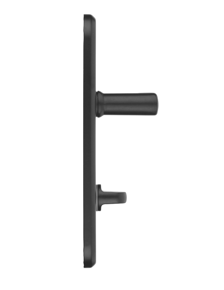 Ensemble de poignées pour salle de bain/toilette Vesta à condamnation, carré 7mm, entr'axes 165mm, noir - THIRARD FBA