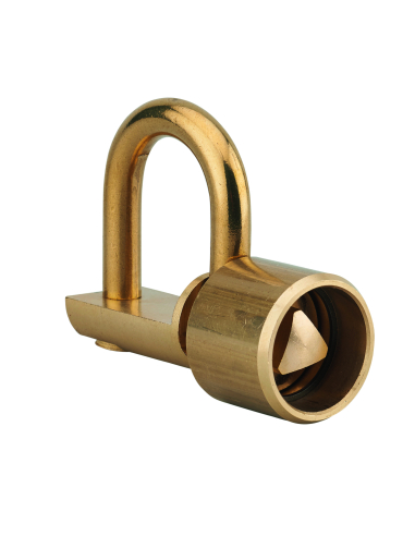 Cadenas d’artillerie talon droit, corps et anse en laiton, triangle 14 mm – THIRARD Cadenas d'artillerie