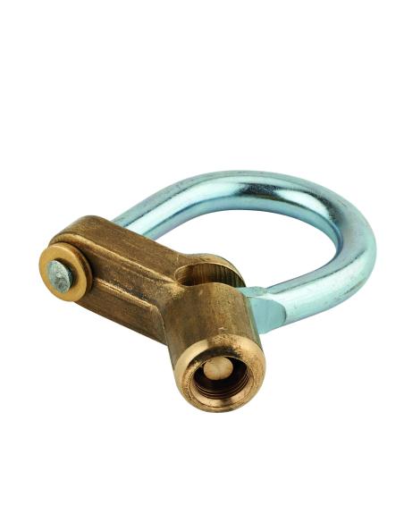 Cadenas d’artillerie 129 , talon coudé, anse acier zingué, vis demi-lune - THIRARD Cadenas d'artillerie