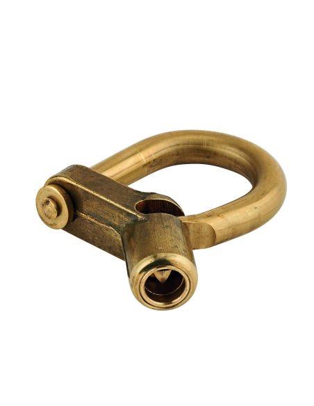 Cadenas d’artillerie 29c, talon coudé, anse laiton, triangle 5mm - THIRARD Cadenas d'artillerie