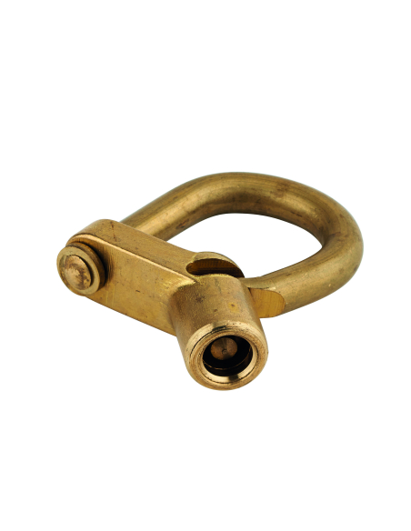 Cadenas d’artillerie 129c, talon coudé, anse laiton, vis demi-lune - THIRARD Cadenas d'artillerie