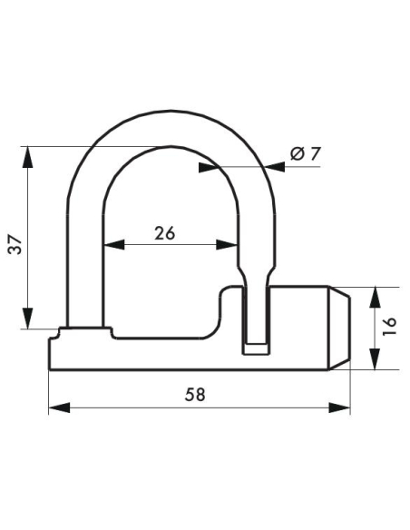 Cadenas d’artillerie 329c , talon droit, anse laiton, triangle 5mm - THIRARD Cadenas d'artillerie
