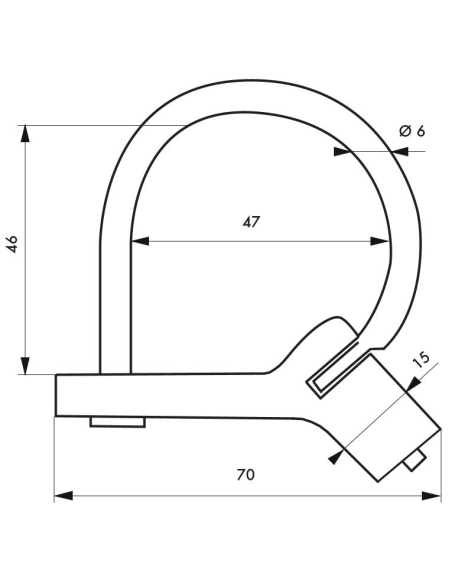 Cadenas d’artillerie 629c gm , talon coudé, anse laiton, condamnation triangle 5 mm - THIRARD Cadenas d'artillerie