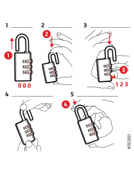 Cadenas à code Maxium Color Vert, intérieur, aluminium, 30mm - THIRARD Cadenas à combinaison