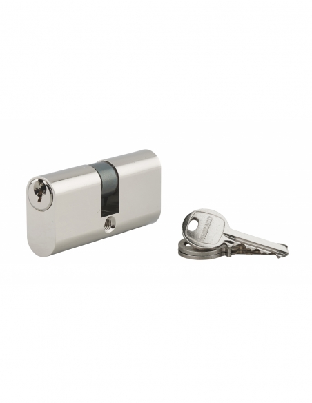 Cylindre de serrure double entrée Ovale, 30x30mm, laiton, anti-arrachement, 3 clés - THIRARD FBA