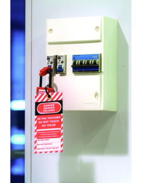 Lot de 10 étiquettes "DANGER - NE PAS TOUCHER" - Langue FR/GB/ES - THIRARD Accessoires de consignation