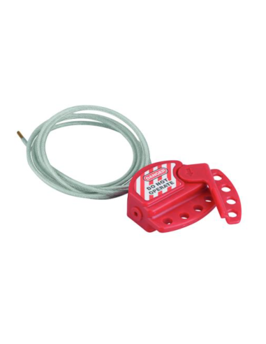 Cable de consignation ajustable longueur 1,80m pour 4 cadenas - THIRARD Câble de consignation