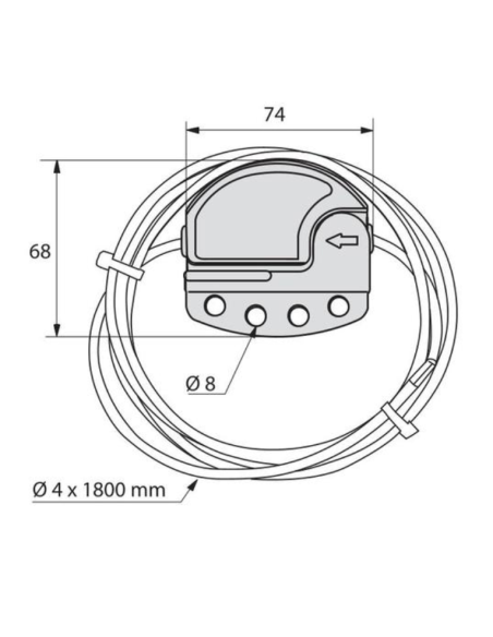 Cable de consignation ajustable longueur 1,80m pour 4 cadenas - THIRARD Câble de consignation