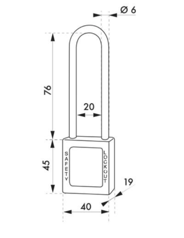 Cadenas de consignation LOTO Lockout Tagout 40 mm anse acier Ø 6 x 76 mm vert Cadenas de consignation