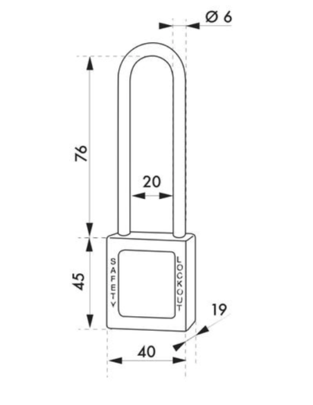 Cadenas de consignation LOTO Lockout Tagout 40 mm anse acier Ø 6 x 76 mm vert Cadenas de consignation