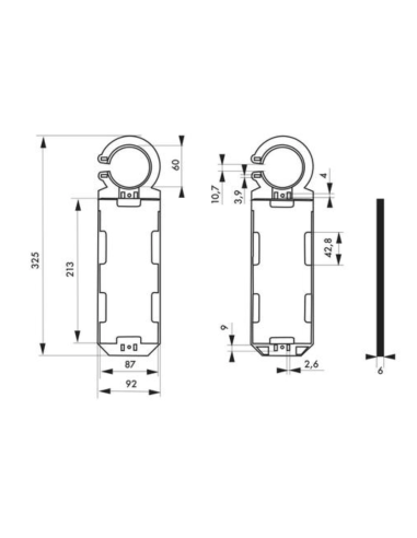Support tag échafaudage avec étiquette 92 x 325mm - THIRARD Étiquette de consignation