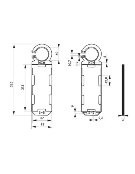 Support tag échafaudage avec étiquette 92 x 325mm - THIRARD Étiquette de consignation