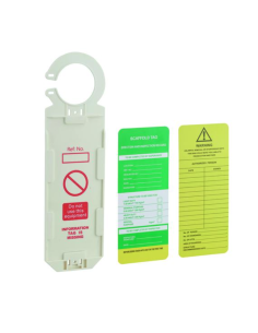 Support tag échafaudage avec étiquette 92 x 325mm - THIRARD Étiquette de consignation
